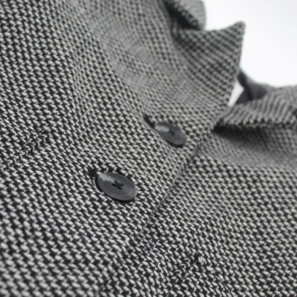 Old Navy Toddler Black & White Tweed Wool Blend Peacoat 2 Pockets Size 2T 2A NWT